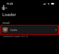 Tap on Cydia to install