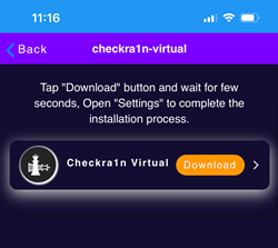 download checkra1n to your iPhone