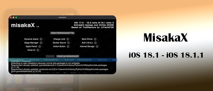 iOS 18- iOS 18.1 For MisakaX