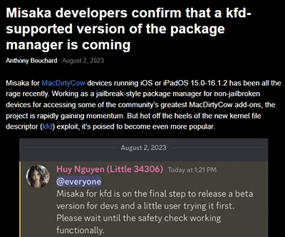 misaka developer thoughts