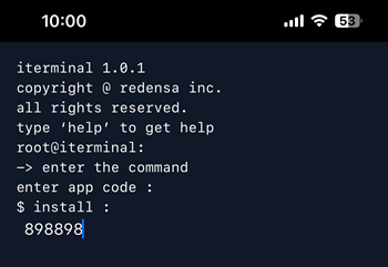 Paste the code on iTerminal